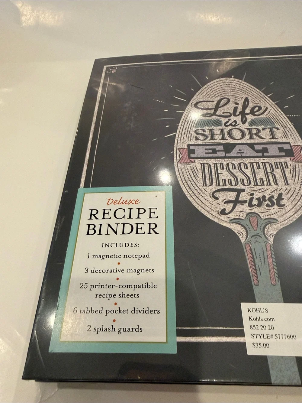 NWT New Seasons Deluxe Recipe Binder Style 'Favorite Recipes' - Black